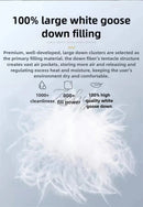 High Grade 100% White Goose Down Quilt Winter Warm Feather Duvet Queen King Cozy Lightweight 3D Bread Comforter Pinch Pleated.