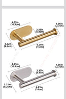 Adhesive Toilet Paper Roll Holder Organizer Wall Mount Storage Stand Bathroom No-Drill Tissue Towel Dispenser Stainless.