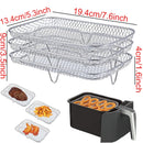 🔥Air Fryer Baking Rack Metal Square/Round/Rectangle Oven Grill Racks.