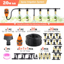 10M-30M Outdoor Misting Cooling System Garden Irrigation Watering 1/4'' Brass Atomizer Nozzles 4/7mm Hose for Patio Greenhouse.