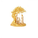2D Flat Prayer under Moonlight Tree Decoration Religious Theme Popular Culture Inspired Home Office Desk Artwork Gift.