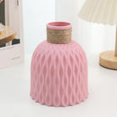 Rope Plastic Vase Flower Arrangement DIY Flowerpot Living Room Porcelain Imitation Flower Ware Home Decoration Ornaments.