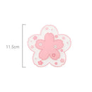 Pink Flower Silicone Coasters Kawaii Sakura Style Coasters for Coffee Tea Insulating Mat.