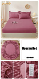 100% Cotton Fitted Sheet with Elastic Bands Non Slip Adjustable Mattress Covers for Single Double King Queen Bed,140/160/200cm.