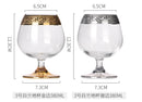 Foreign Crystal High Glass Phnom Penh with Silver Rim for Brandy, Champagne, Red Wine, and Water, for Home Dining Table.
