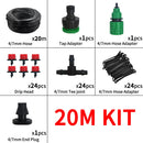 Micro Drip Irrigation System Portable 20M Automatic Watering with Adjustable Drippers Misting Watering Kits Garden Hose.