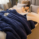 Wool Throw Blanket Keep Warm Winter Bed Blankets Double Sided Queen Duvet Cover Camping Double Bed Cover Bedspread On The Bed.