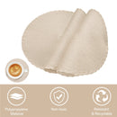 Round Braided Placemats Set of 6 Washable PP/PET Heat Resistant 34cm Table Place Mat for Kitchen Xmas Dining Table Party Decor.