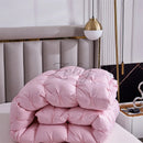 High Grade 100% White Goose Down Quilt Winter Warm Feather Duvet Queen King Cozy Lightweight 3D Bread Comforter Pinch Pleated.