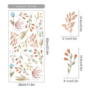 Boho Floral Wall Stickers for Kids, Watercolor Children's Room, Living Room, Home Decor, Art, Eco-Friendly Removable Stickers, PVC Murals.