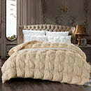High Grade 100% White Goose Down Quilt Winter Warm Feather Duvet Queen King Cozy Lightweight 3D Bread Comforter Pinch Pleated.