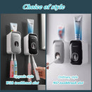MENGNI Automatic Toothpaste Dispenser Wall-Mounted Bathroom Toothpaste Squeezer Punch-Free Toothbrush Holder Rack Bathroom Acces.