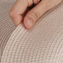 Round Braided Placemats Set of 6 Washable PP/PET Heat Resistant 34cm Table Place Mat for Kitchen Xmas Dining Table Party Decor.
