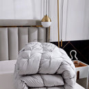 High Grade 100% White Goose Down Quilt Winter Warm Feather Duvet Queen King Cozy Lightweight 3D Bread Comforter Pinch Pleated.