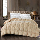 High Grade 100% White Goose Down Quilt Winter Warm Feather Duvet Queen King Cozy Lightweight 3D Bread Comforter Pinch Pleated.