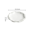Simple Solid Color Tableware Porcelain Pasta Steak Plate Dinner Plate Creative Kitchen Irregular Serving Tray Cooking Dishes.