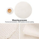Round Braided Placemats Set of 6 Washable PP/PET Heat Resistant 34cm Table Place Mat for Kitchen Xmas Dining Table Party Decor.