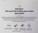 High Grade 100% White Goose Down Quilt Winter Warm Feather Duvet Queen King Cozy Lightweight 3D Bread Comforter Pinch Pleated.