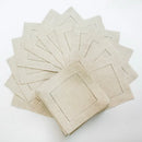 12 Pieces Cocktail Napkin White Hemstitch Napkin For Party Wedding Table Cloth Linen Napkins Fabric Cotton Dinner Napkin.