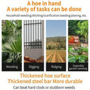 Premium All-Steel Hardened Hollow Hoe - Handheld Weeding Rake Durable and Rust-Resistant, Ideal for Vegetable Gardens.