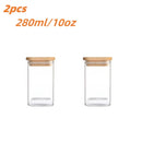 Airtight Glass Storage Jar with Bamboo Lid.