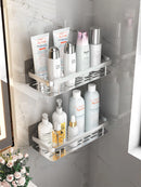 Rectangular Corner Shelf for Wall Mounting, Bathroom Shelf, Towel Rack, Shower Shampoo Holder, No-Drill Shelf.