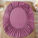 100% Cotton Fitted Sheet with Elastic Bands Non Slip Adjustable Mattress Covers for Single Double King Queen Bed,140/160/200cm.