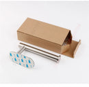 Adhesive Toilet Paper Roll Holder Organizer Wall Mount Storage Stand Bathroom No-Drill Tissue Towel Dispenser Stainless.