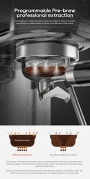 Semi Automatic Espresso Coffee Machine Temperature Adjustable Cold/Hot.