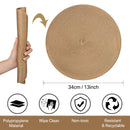 Round Braided Placemats Set of 6 Washable PP/PET Heat Resistant 34cm Table Place Mat for Kitchen Xmas Dining Table Party Decor.
