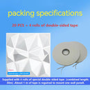 20PCS 3D Wall Panels 30x30cm Indoor Wall Decoration for Living Room Bedroom Hotel Office Mural.