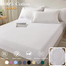 100% Cotton Fitted Sheet with Elastic Bands Non Slip Adjustable Mattress Covers for Single Double King Queen Bed,140/160/200cm.