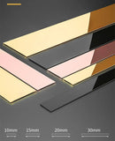 5/10 Meter Gold Wall Sticker, Smooth Stainless Steel Strip, Self-Adhesive, Decorative Mirrors for Living Room, Luxe Wall Edge Strip.