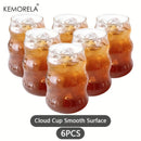 2/4/6PCS INS Glass Cup Heat-resistant Tumbler Drinkware Transparent Tea Juice Milk Coffee Mug Home Water Glasses Stripe Beer Mug.