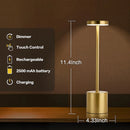 Classic USB Rechargeable Table Lamp Night Light, with Stepless Brightness Adjustment, Touch 3-Color Bedside Lamp.