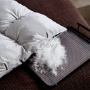 High Grade 100% White Goose Down Quilt Winter Warm Feather Duvet Queen King Cozy Lightweight 3D Bread Comforter Pinch Pleated.