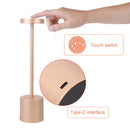 Classic USB Rechargeable Table Lamp Night Light, with Stepless Brightness Adjustment, Touch 3-Color Bedside Lamp.