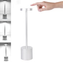 Classic USB Rechargeable Table Lamp Night Light, with Stepless Brightness Adjustment, Touch 3-Color Bedside Lamp.