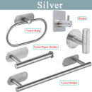 Adhesive Toilet Paper Roll Holder Organizer Wall Mount Storage Stand Bathroom No-Drill Tissue Towel Dispenser Stainless.