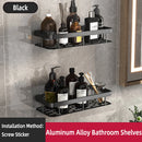 Rectangular Corner Shelf for Wall Mounting, Bathroom Shelf, Towel Rack, Shower Shampoo Holder, No-Drill Shelf.