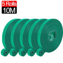 20/2M Nylon Plant Ties Plant Bandage Hook Tie Loop Adjustable Plant Support Reusable Fastener Tape for Home Garden Accessories.
