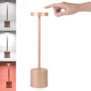 Classic USB Rechargeable Table Lamp Night Light, with Stepless Brightness Adjustment, Touch 3-Color Bedside Lamp.
