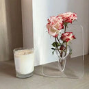 Flower Vase in Frame - Transparent Acrylic Modern Art for Home Decoration, Decorative Vases for Tables and Shelves.