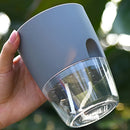 Transparent Double Layer Plastic Flower Pot Self Watering Flowerpot Cotton Rope Watering Plant Pot with Injection Port.