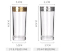 Foreign Crystal High Glass Phnom Penh with Silver Rim for Brandy, Champagne, Red Wine, and Water, for Home Dining Table.