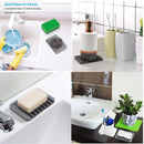 High-Quality Innovative Self-Draining Silicone Soap Holder, Protective and Non-Slip.
