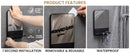 TAILI Shower Mirror Fogless for Shaving with Razor Holder, Fog Free Mirror Shower Suction Rust-Proof Removable Bathroom Mirror.