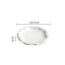 Simple Solid Color Tableware Porcelain Pasta Steak Plate Dinner Plate Creative Kitchen Irregular Serving Tray Cooking Dishes.