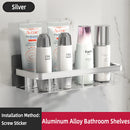 Rectangular Corner Shelf for Wall Mounting, Bathroom Shelf, Towel Rack, Shower Shampoo Holder, No-Drill Shelf.