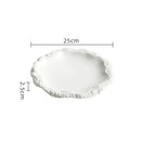 Simple Solid Color Tableware Porcelain Pasta Steak Plate Dinner Plate Creative Kitchen Irregular Serving Tray Cooking Dishes.